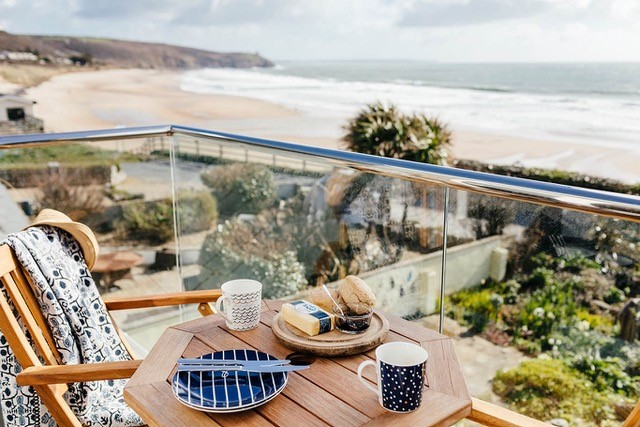 Fabulous holiday home right above the beach at Praa sands where Kernow Coasteering operates