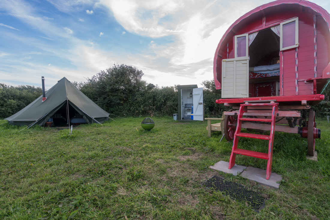 Gypsy Caravan at Boswarthen Farm Glamping, Penzance, Cornwall