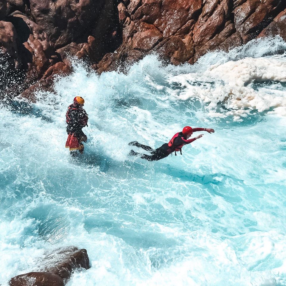 Rough sea coasteering with Margaret River Adventure Co