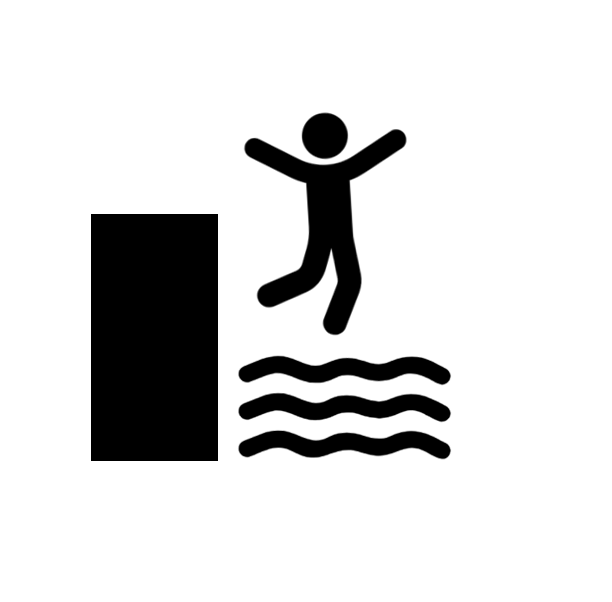 Cliff jumping icon