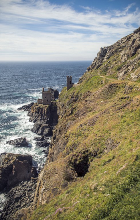 The Crowns Mine at Botallack, Cornwall. The final section of a massive coasteering adventure.