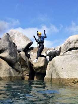 Coasteering on the Isles of Scilly's at Peninnis Head on St. Mary's is the best adventure experience. 