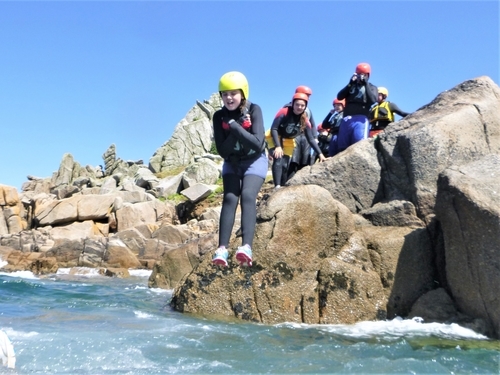 Best activity on Scilly is coasteering. Windsurfing, SUP and snorkelling cannot beat coasteering with Kernow Coasteering.