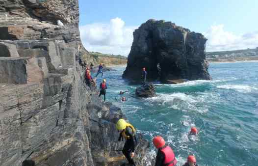 Group at Praa Sands coasteering