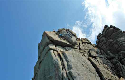 Demo Route at Sennen, as classic rock climbing route in Cornwall.