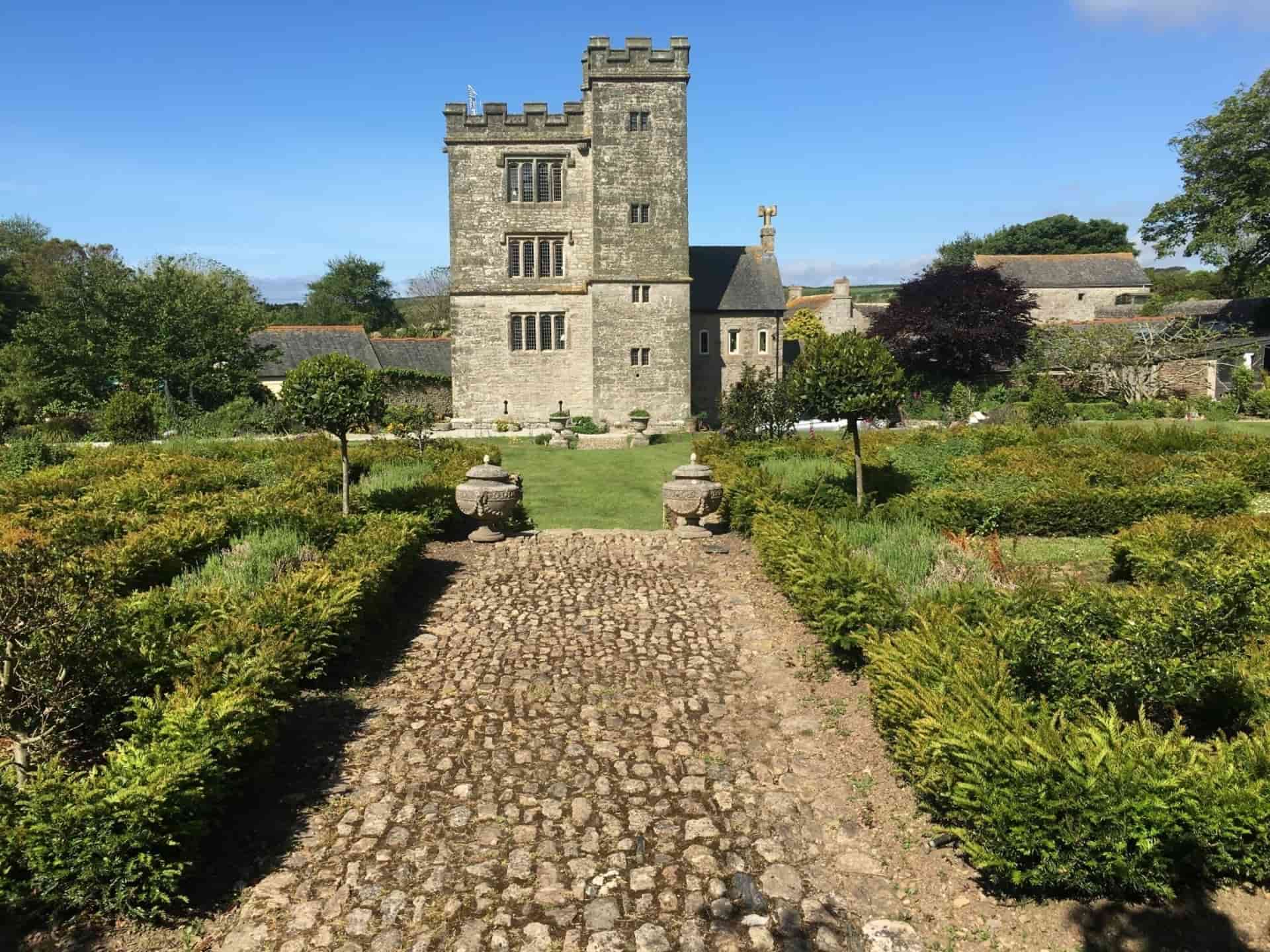 Pengersick Castle near Praa Sands in West Cornwall