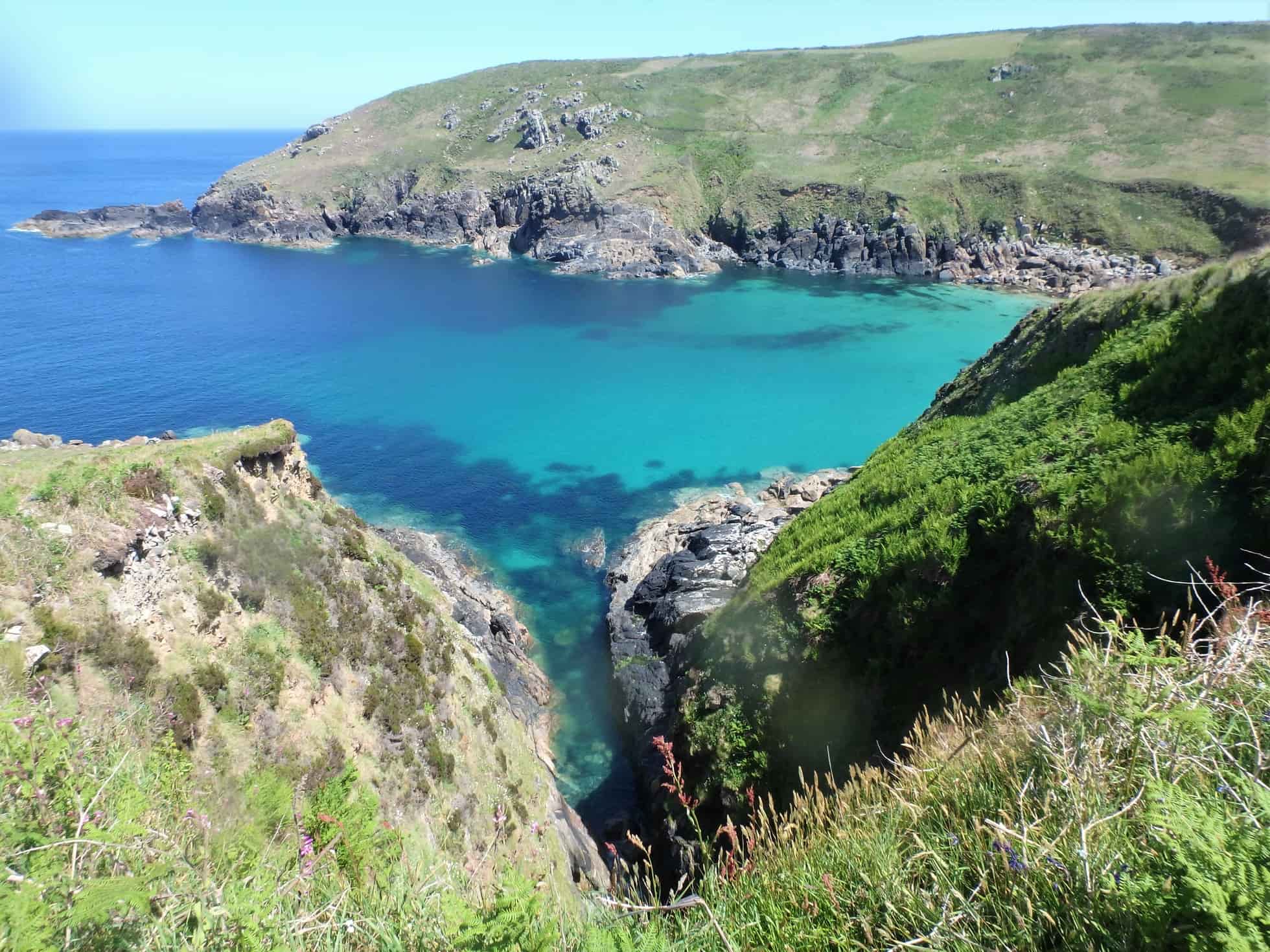 Beautiful, clear water at Porthmeor Cove in the parish of Zennor.