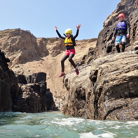 Coasteering is one of the top things to do in South West Cornwall for young people