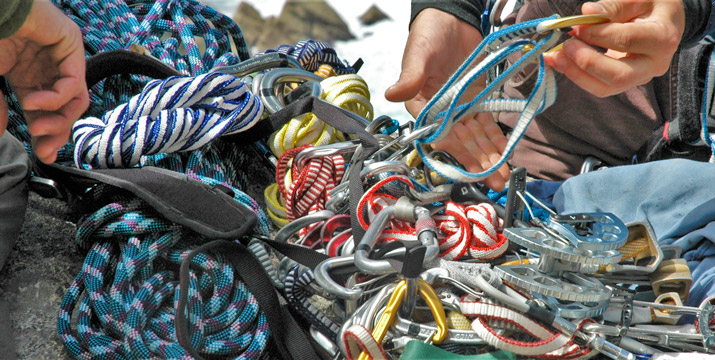 Equipment needed for multi-pitch climbing in Cornwall